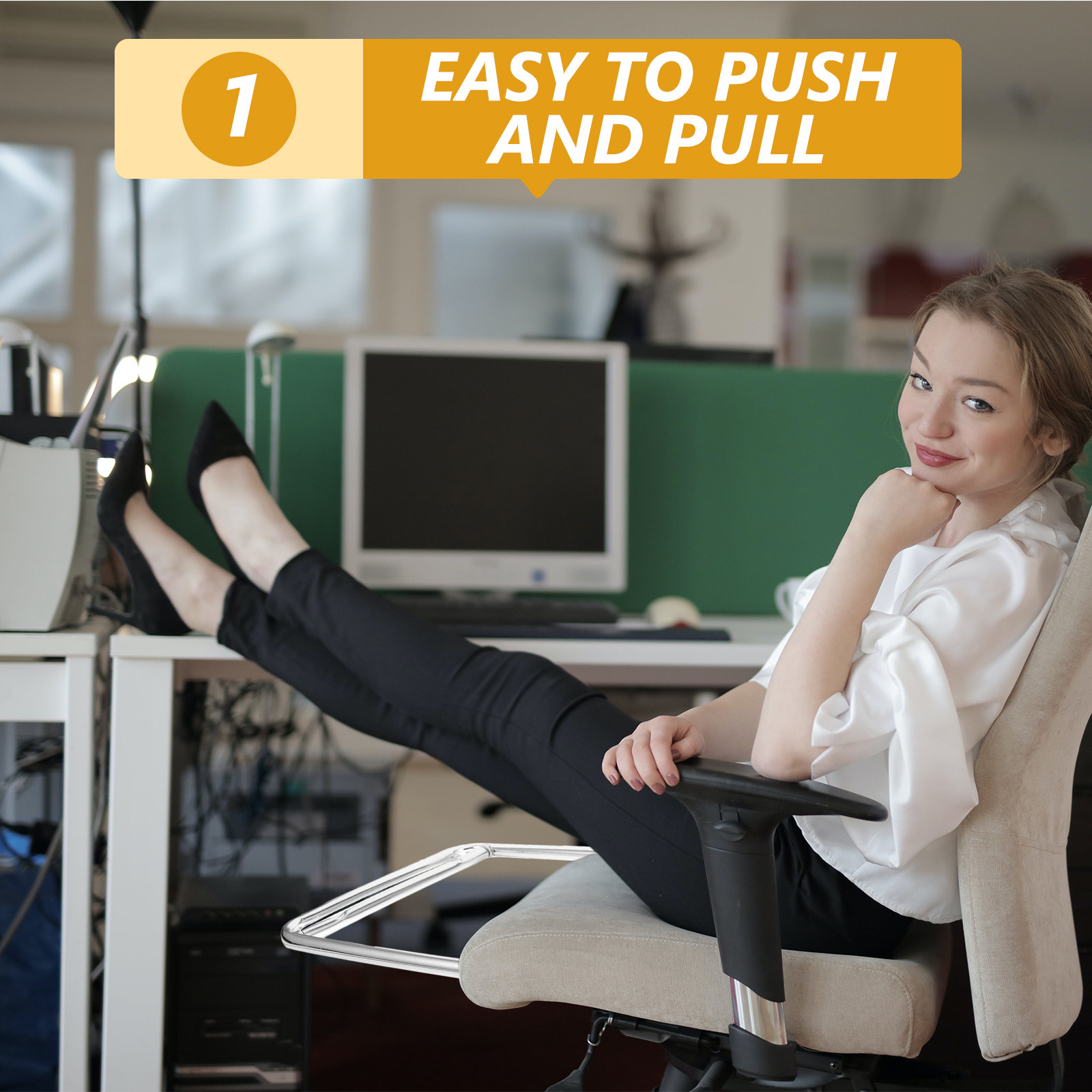 Footrest Under Desk - Stainless Steel Foot Rest Office Desk